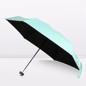 Ultra-Compact Mini Travel Parasol Wind-Resistant Ribs Anti-UV Coating Lightweight Folding Umbrella