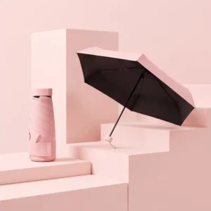 Ultra-Light Durable Rain Umbrella with Handle Strap UPF 50+ for Beach