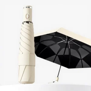 Ultra-Lightweight Memory-Foam Automatic Open Umbrella for Sun and Rain, UV-Proof, Customizable Japanese Style