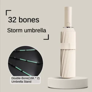 Ultra Strong 32 Automatic Umbrella for Men Double Bone Sun and Rain Windproof Waterproof UV Sunproof