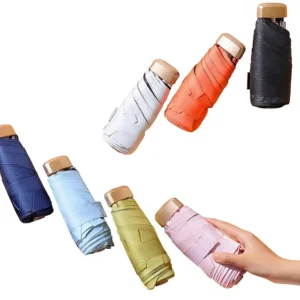 Ultra-light Manual Sunscreen Flat Five-fold Sun Umbrella Customized Anti-UV Windproof Folding Mini Sunny Rainy Business Gifts 6