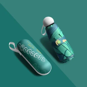 Ultra light Mini Pocket Umbrella Hand held Five fold Manual Opening and Closing Waterproof Cute Children’s Style