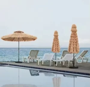 Umbrella Beach Tiki Sun Shade Waterproof Hawaiian Hula Beach Umbrella Patio