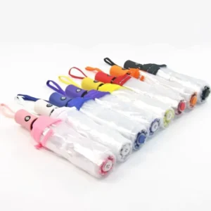 Umbrella Custom Logo Automatic Transparent Folding Umbrella Sun Rain Auto Compact Windproof Style Clear Umbrella