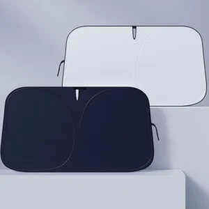 Umbrella Front Sunshade UV Protection Silver Polyester Double-Circle Car Windshield Sunshade