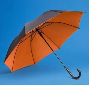 Umbrella Manufacturer Crook Handle Straight Stick Double Layer Semi Automatic Umbrella