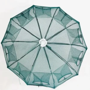 Umbrella Style Fishing Trap Crab Trap Crayfish Cage with Nylon Mesh Net