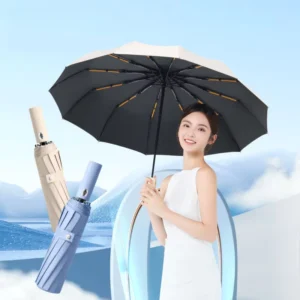 Umbrellas Factory 12 Ribs Strong Windproof Designer Sunshade Automatic Umbrella Sun And Rain Umbrella With Logo