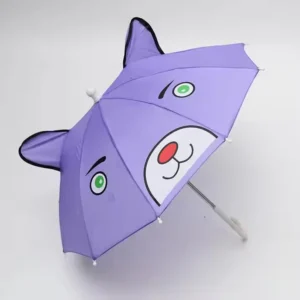 Unique 3D Frame Design Fabric Children’s Folding Umbrella Cartoon Design Umbrellas With Plastic Manually Controlled