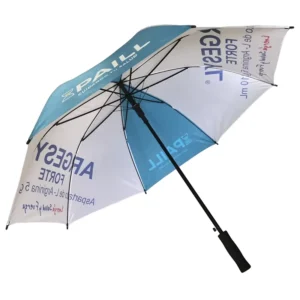 Unique Design Fiberglass EVA Polyester Golf Umbrella High Quality Strong Windproof Business Straight Customized Color Logo
