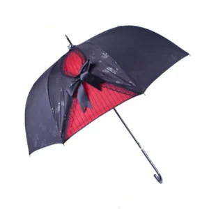 Unique Design Princess 23 Inch Butterfly Knot Umbrella with Lace