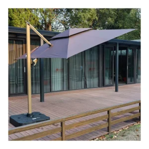 Unique Double Rod Outdoor Umbrella Patio Sun Umbrella Cantilever Hotel