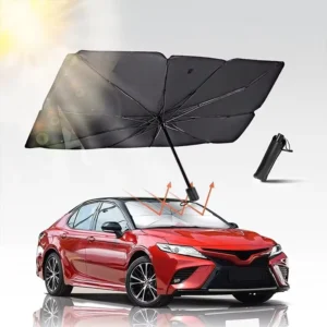Universal Foldable Car Windshield Sunshade Umbrella with Titanium Silver Coating