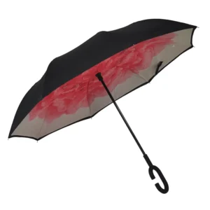 Upside Down Manual Open Double Layer Reverse Umbrella C Shape