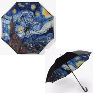 Van Gogh Artwork Sublimation Digital Printing Straight Umbrella