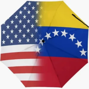 Venezuela Country Flag Pattern Portable Travel Fully Automatic Folding Umbrella