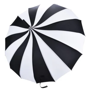 Vintage Black and White Patio Wedding Pagoda Umbrella