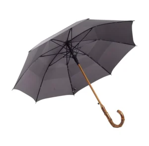 Walking Stick Umbrella with Bamboo Handle, Double Canopy