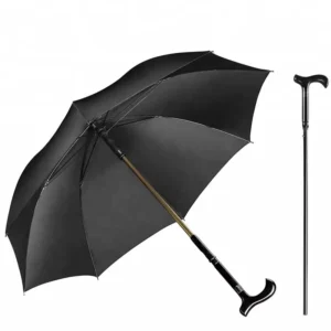 Walking Stick Umbrella with Cane Inside
