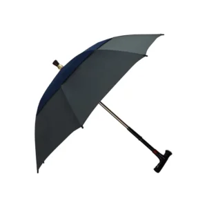 Walking Straight Crutch Umbrella with Dual-Use Sunscreen Handle