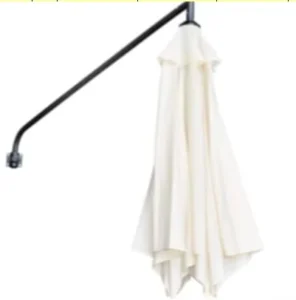 Wall-Mounted Outdoor Hanging Commercial Patio Umbrella, Foldable Waterproof Wind-Resistant UV Protection