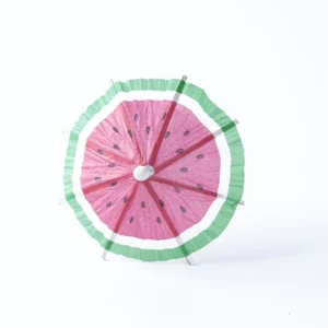 Watermelon Parasol Design Fruit Toothicks Disposable Umbrella Skewers Garnish Stick for Drink Cheese