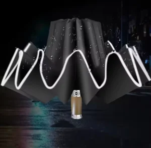 Waterproof 10-Rib Fully Automatic 3-Fold Reverse Umbrella Reflective Strip