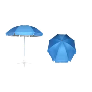 Waterproof Blue Folding Outdoor Patio Pool Sun Umbrella Portable Large Parasol