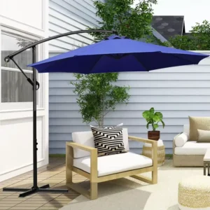 Waterproof Collapsible Sun Wind Rain Proof 3m Outdoor Banana Garden Parasol Hanging Umbrella for Restaurants Hotels Patios