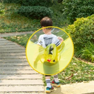 Waterproof Cute Cartoon Duck UFO Children’s Raincoat Umbrella Unisex Rainwear