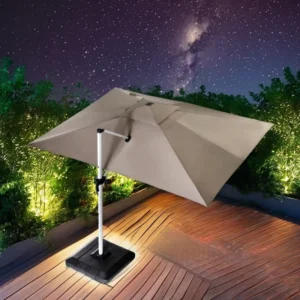 Waterproof Durable Roman Cantilever Umbrella Heavy Duty Patio Garden Parasol with Easy-Open Mechanism