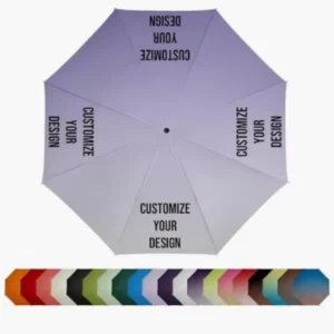 Waterproof Fabric Custom Logo Pattern Printed Fully Automatic Folding Umbrella