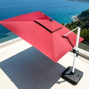 Waterproof Foldable Aluminum Outdoor Sun Umbrella with 3.5m Radius for Garden Sets Outdoor Furniture Gym and Hotel Use