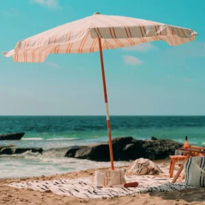 Waterproof Foldable Outdoor Furniture Wood Pole Beach Umbrella UV Protection Classic Design 3.5ft Patio Umbrella