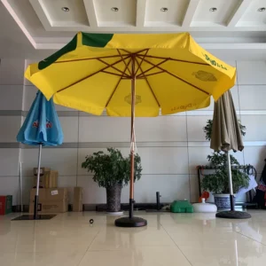 Waterproof Foldable RPET Fabric Bar Parasol for Outdoor Garden Patio, Park, and Gym Use