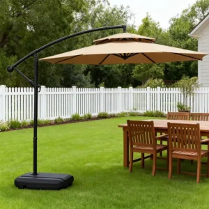 Waterproof Garden Cantilever Hanging Patio Umbrella & Bases Banana Cantilever Umbrella for Outdoor Garden