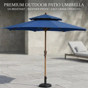 Waterproof Garden Parasol UV Protection Wind Resistant Outdoor Patio Umbrella for Yard Market Terrace