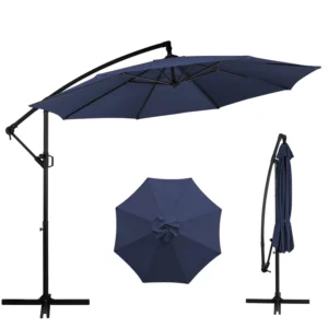 Waterproof Large Commercial Cantilever Garden Umbrella, Hanging Banana Patio Umbrella