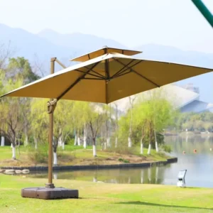 Waterproof Roman Cantilever Umbrella, Aluminum Frame, Outdoor Patio Umbrella for Garden, Beach, and Hotel
