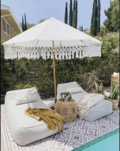 Waterproof Sun-Proof Swimming Pool Patio Garden Beach Umbrella With Tassel