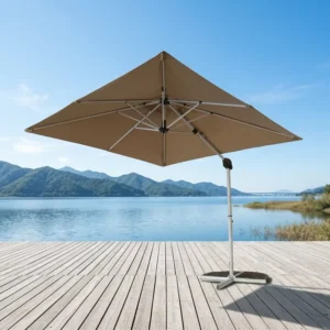 Waterproof UV-Protection Foldable Patio Parasol with Heavy Duty Iron Frame