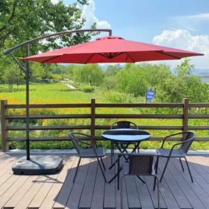 Waterproof UV-Resistant Foldable Outdoor Banana Parasol for Patio Tables