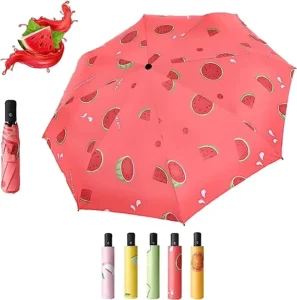 Waterproof UV-Resistant Printed Folding Auto-Open Travel Umbrella