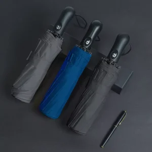 Waterproof Windproof Automatic Large 3-Fold 12-Rib Umbrella for Men and Women
