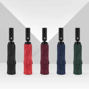 Waterproof Women’s Travel Sun Three-Folding Inverted Reverse Umbrella Automatic Open