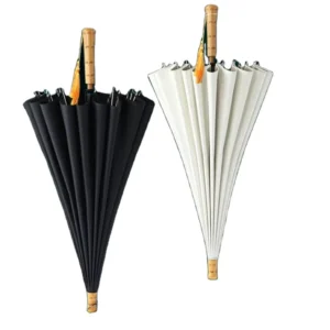 Wedding Custom Logo Umbrella with Wooden Handle, Large UV Protection Golf Umbrella