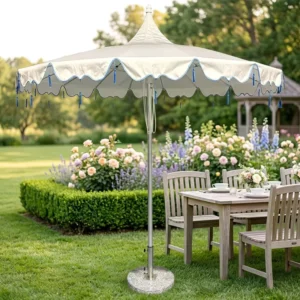 Wedding Party Beach Parasol Pagoda Umbrella for Resort, Patio and Market Use with Tassel