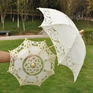 Wedding Supplies Decorative Umbrellas Court Umbrellas Bridal Lace Bridesmaids Flower Boys Wooden Handle Umbrellas