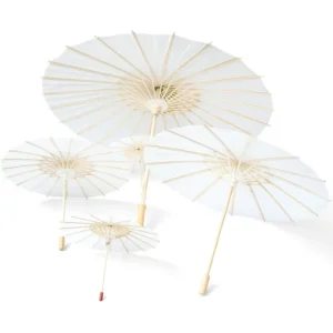 White Chinese Wedding Paper Parasol Umbrella