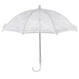 White Lace Hollow Umbrella Flower Wedding Parasols Bride Dance Performance Props Photography Scene Decoration Craft Umbrellas
